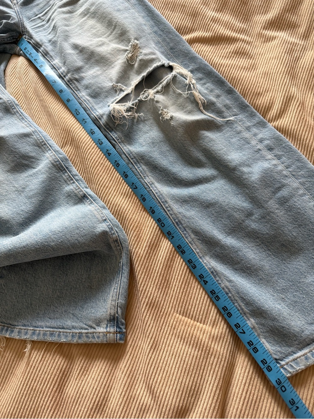 AYR Light Blue Wide-Leg Ripped Jeans - Picture 16 of 16